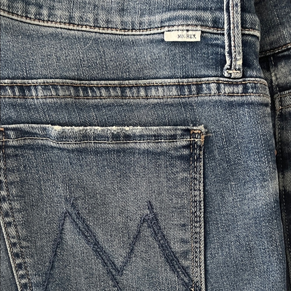 MOTHER Dark Blue Flare Jeans - Picture 5 of 6